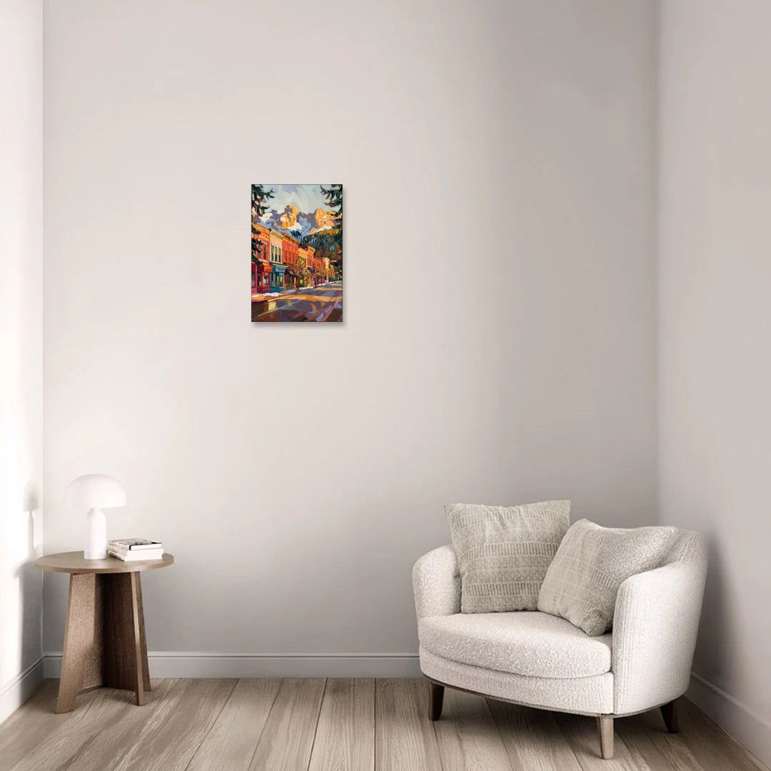Telluride Downtown Charm - Canvas Wall Art - Sofa - 12x18