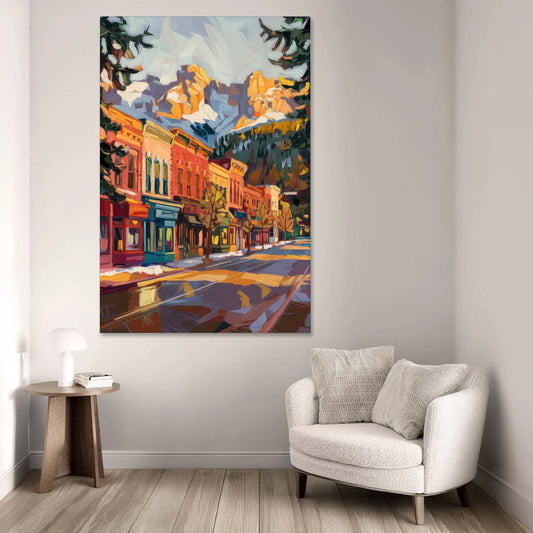 Telluride Downtown Charm - Canvas Wall Art - Sofa - 40x60