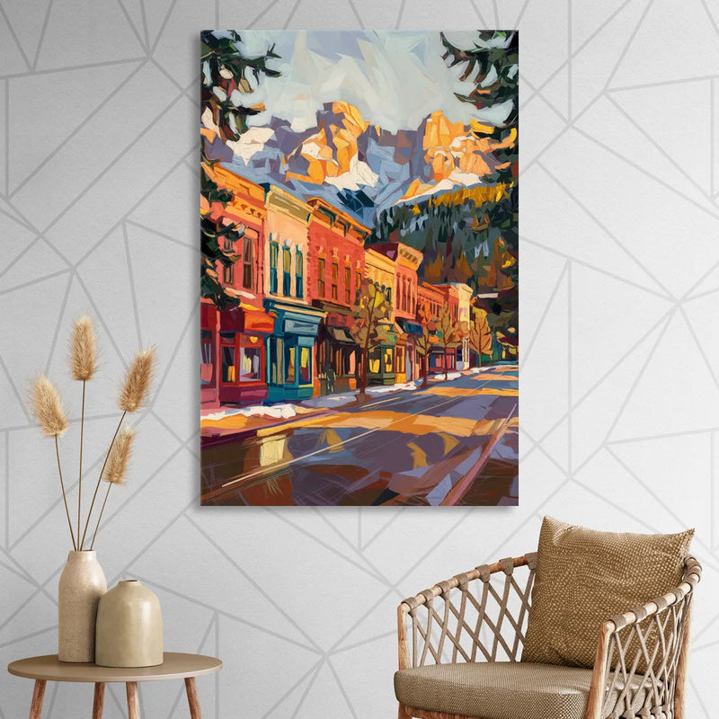Telluride Downtown Charm Living Room - Canvas Wall Art