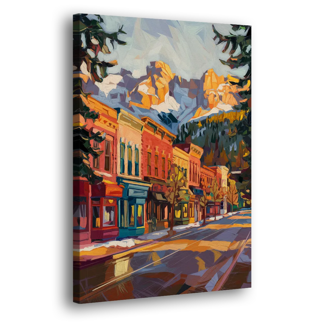 Telluride Downtown Charm Side - Canvas Wall Art