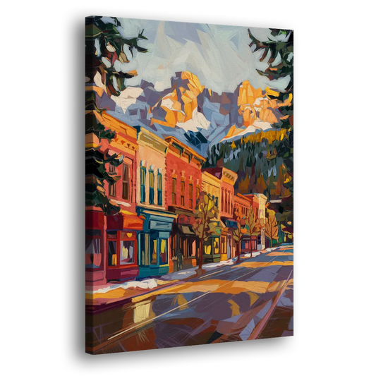 Telluride Downtown Charm Side - Canvas Wall Art