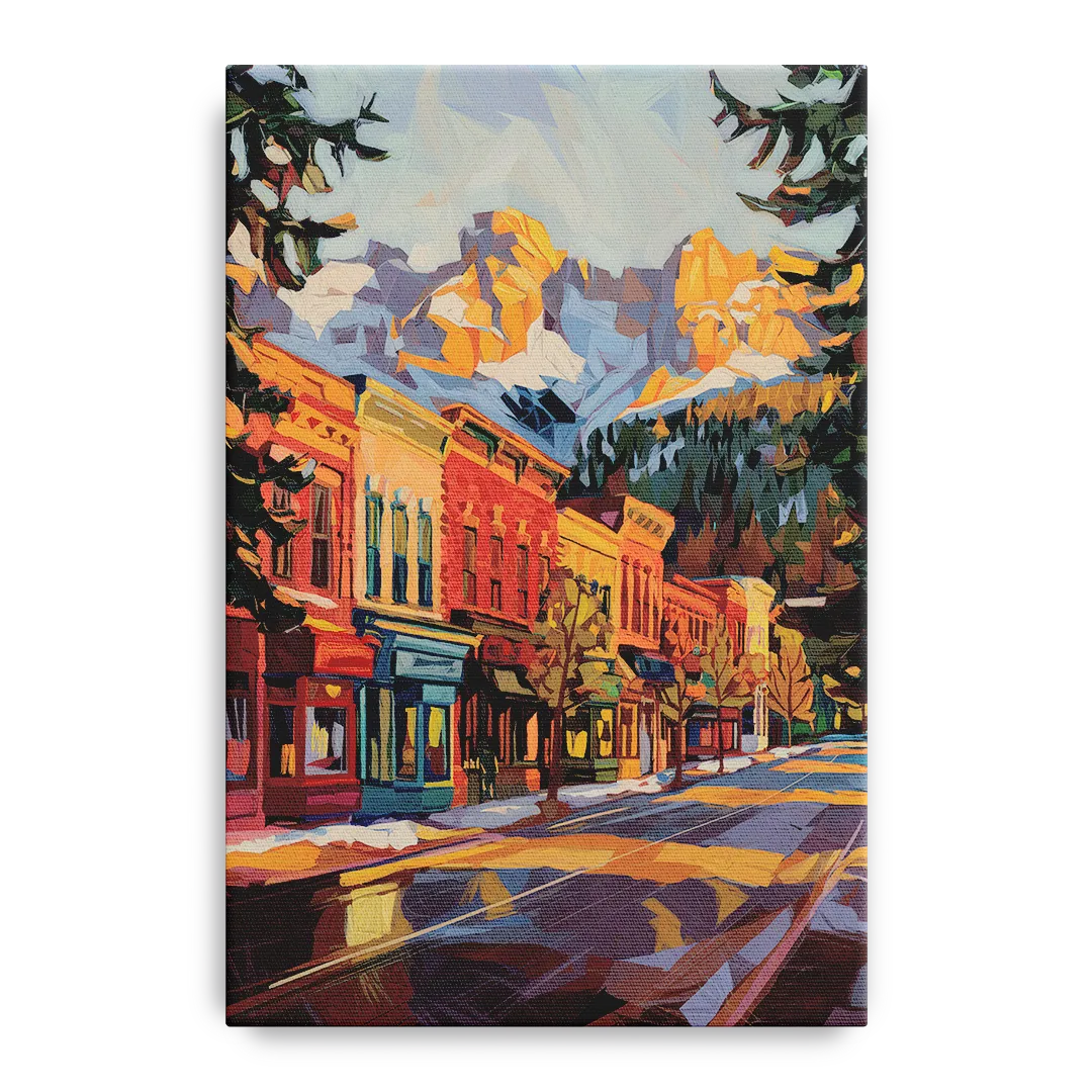 Telluride Downtown Charm Front - Canvas Wall Art