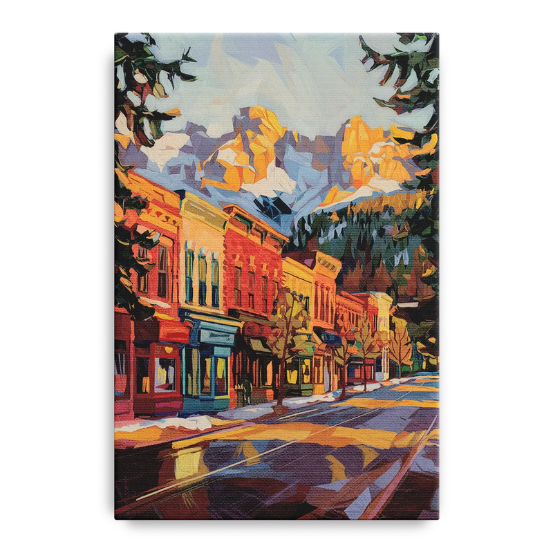 Telluride Downtown Charm Front - Canvas Wall Art