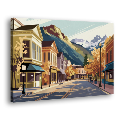 Telluride Historic Main Street - Canvas Wall Art - Side