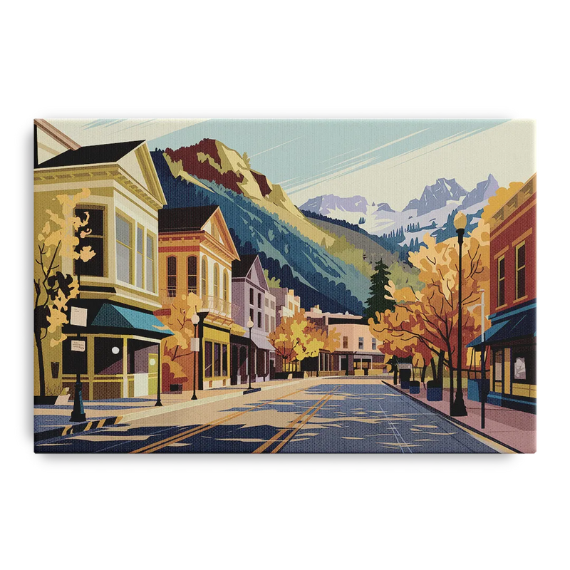 Telluride Historic Main Street Front - Canvas Wall Art