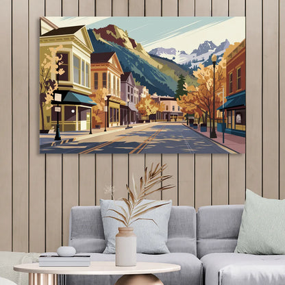 Telluride Historic Main Street Living Room - Canvas Wall Art