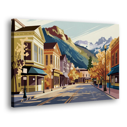 Telluride Historic Main Street Side - Canvas Wall Art