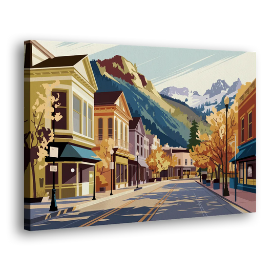 Telluride Historic Main Street Side - Canvas Wall Art