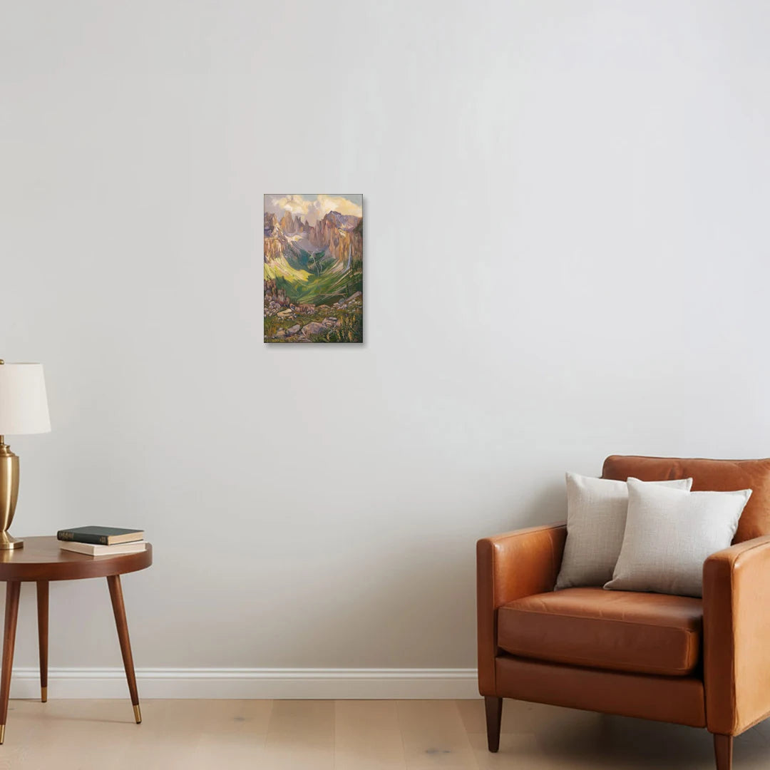 Telluride Rocky Mountain Peaks - Canvas Wall Art - Sofa - 12x18