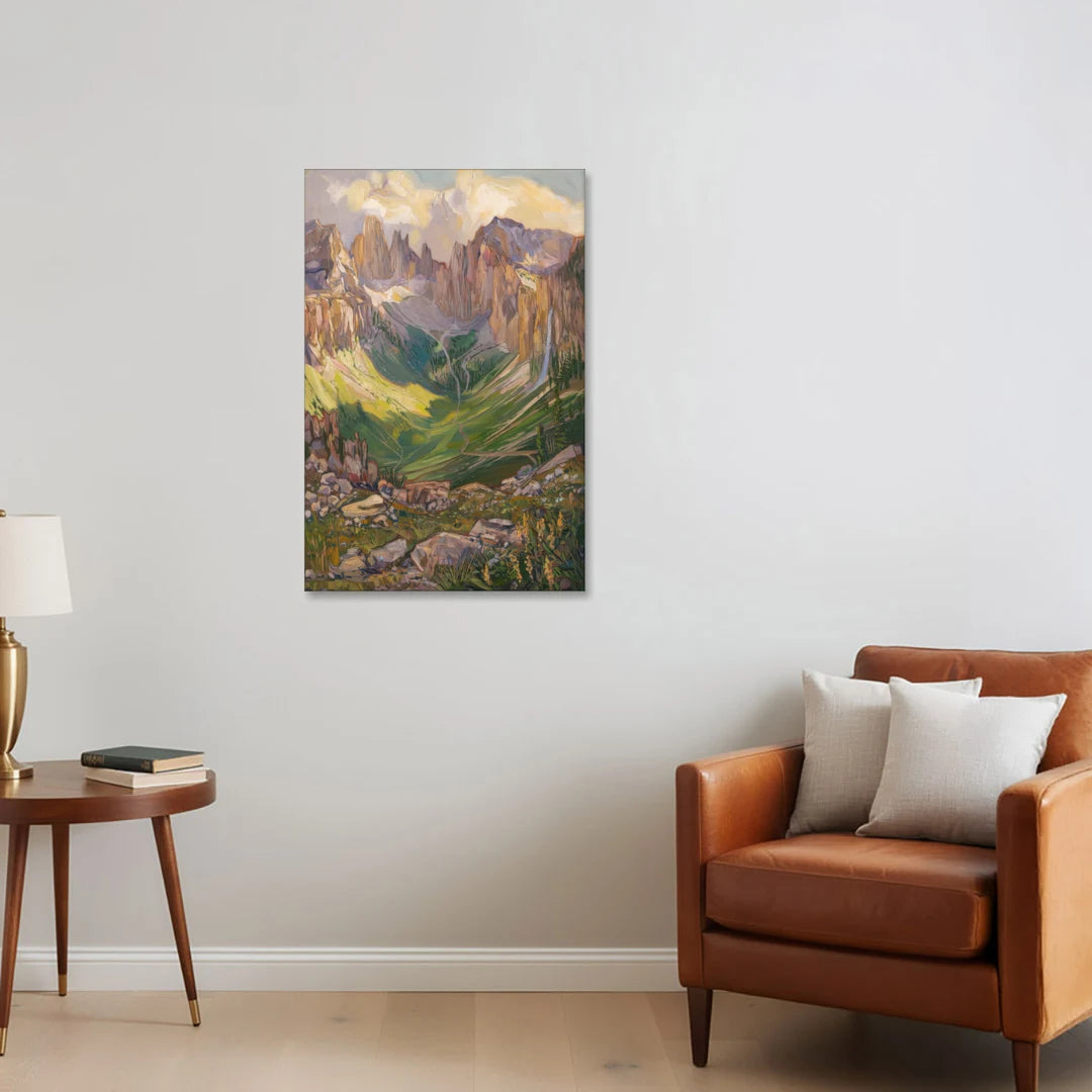 Telluride Rocky Mountain Peaks - Canvas Wall Art - Sofa - 24x36