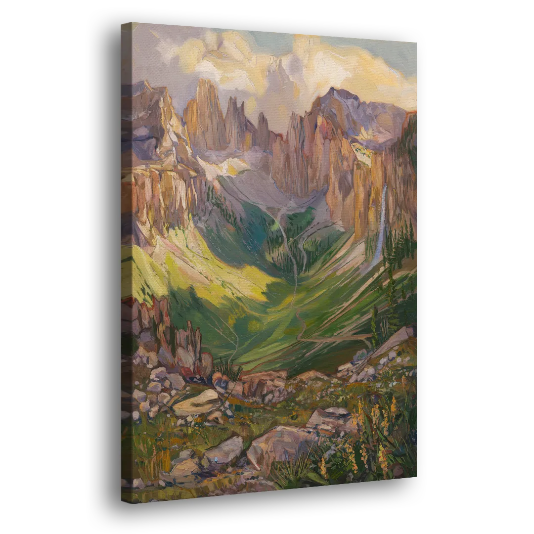 Telluride Rocky Mountain Peaks Side - Canvas Wall Art