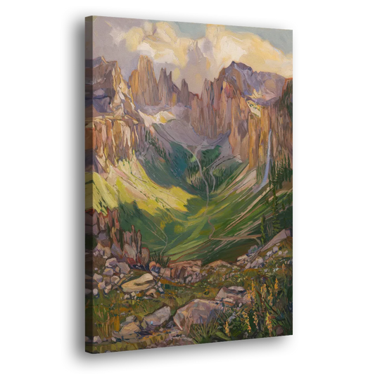 Telluride Rocky Mountain Peaks Side - Canvas Wall Art