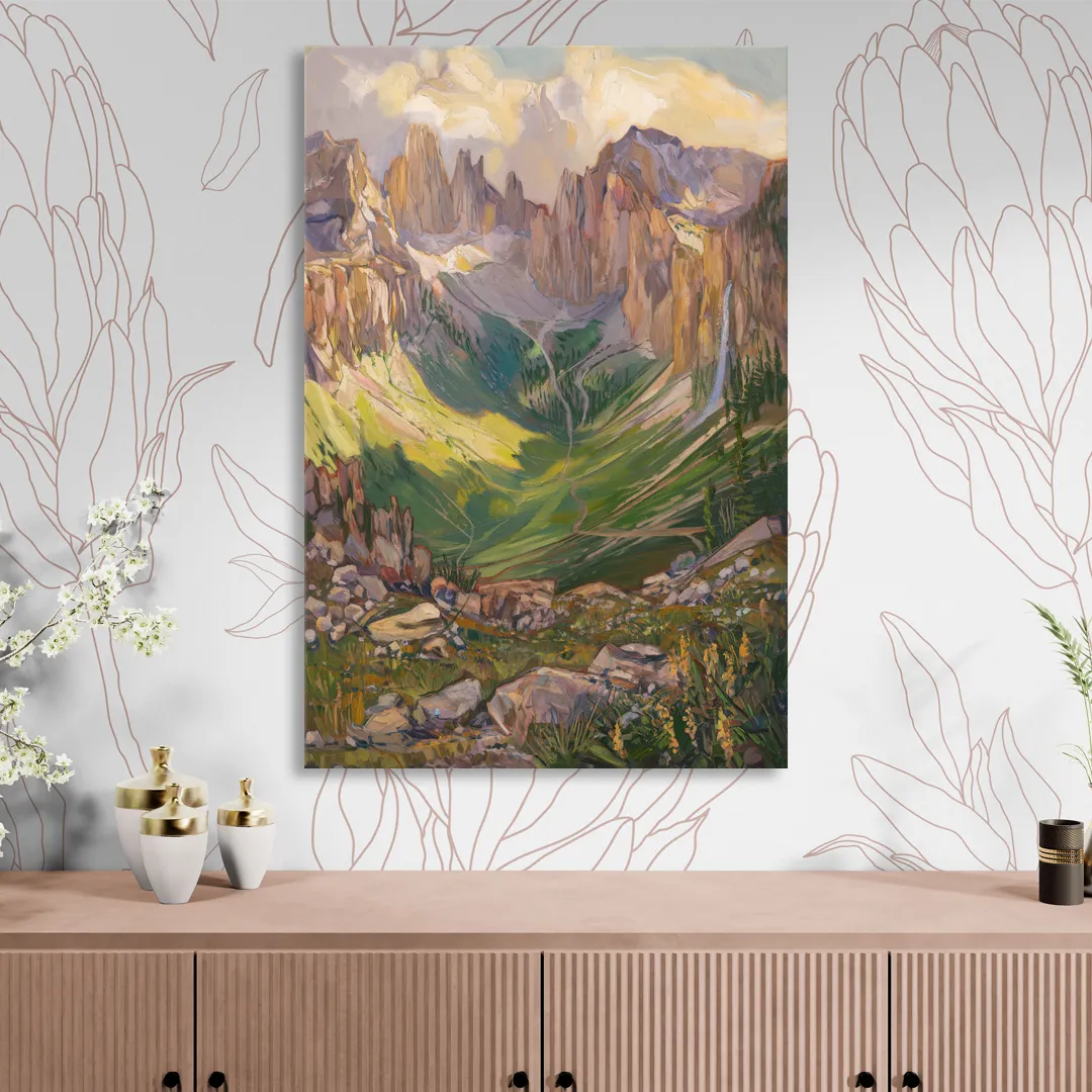 Telluride Rocky Mountain Peaks Living Room - Canvas Wall Art