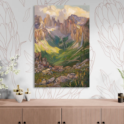 Telluride Rocky Mountain Peaks Living Room - Canvas Wall Art