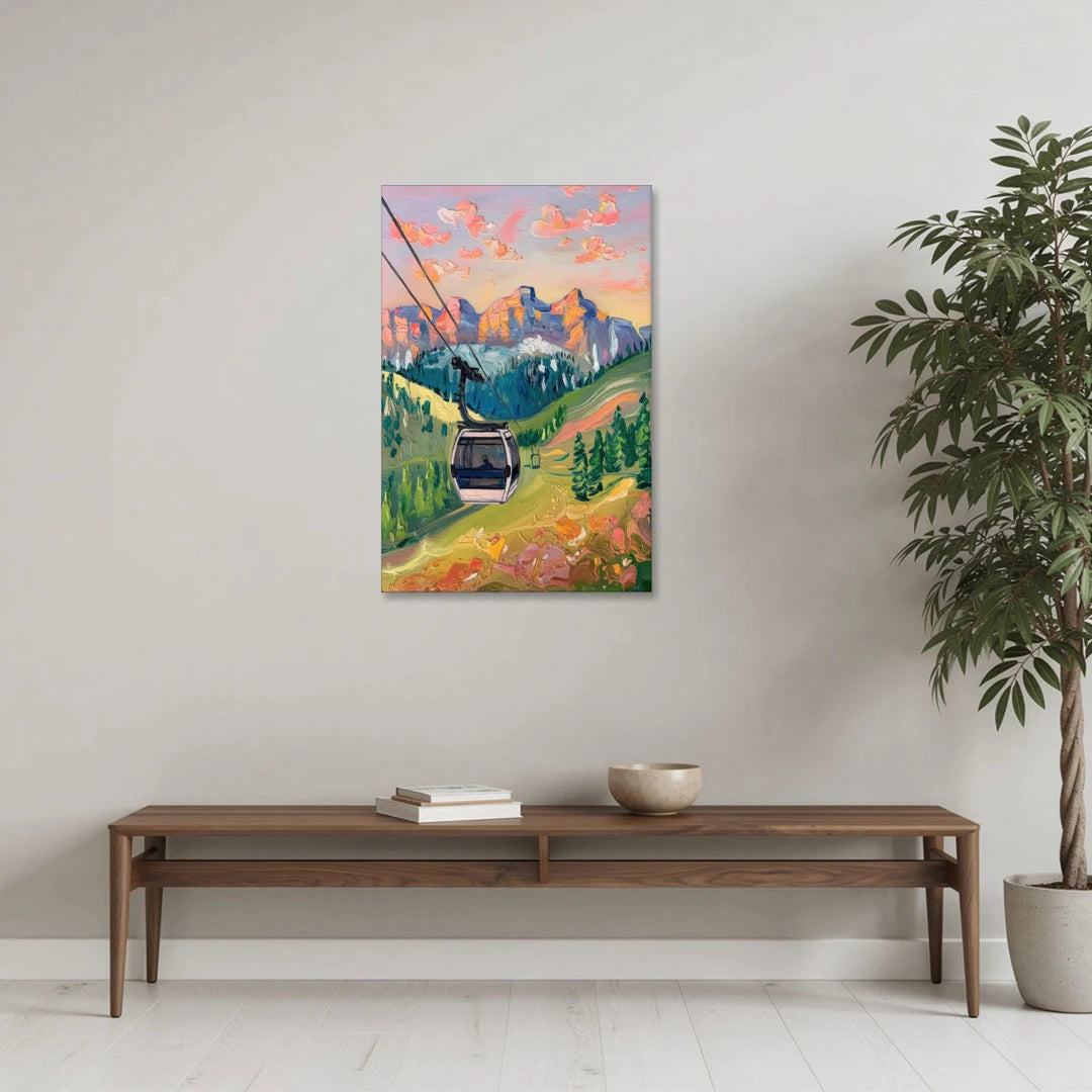 Telluride Scenic Gondola Ride - Canvas Wall Art - Coffee Table - 24x36