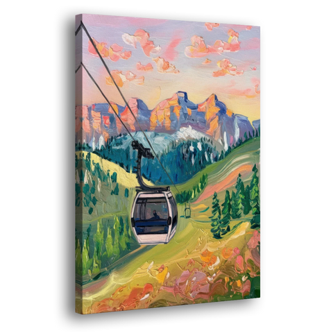 Telluride Scenic Gondola Ride - Canvas Wall Art - Side