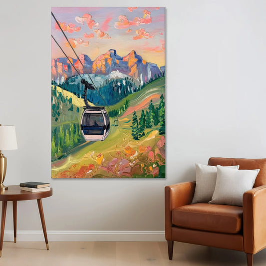 Telluride Scenic Gondola Ride - Canvas Wall Art - Sofa - 40x60
