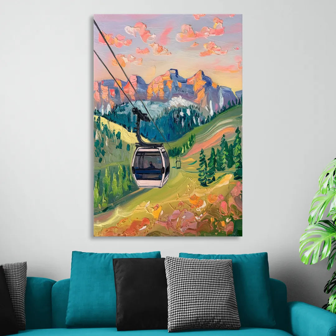 Telluride Scenic Gondola Ride Living Room - Canvas Wall Art