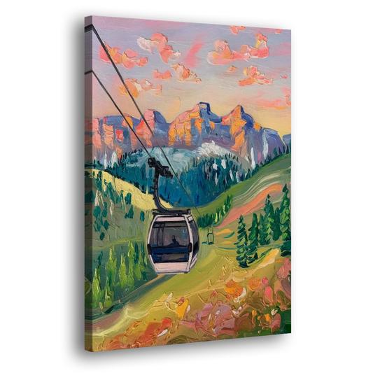 Telluride Scenic Gondola Ride Side - Canvas Wall Art