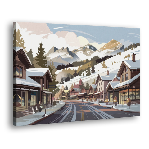 Telluride Ski Village View - Canvas Wall Art - Side