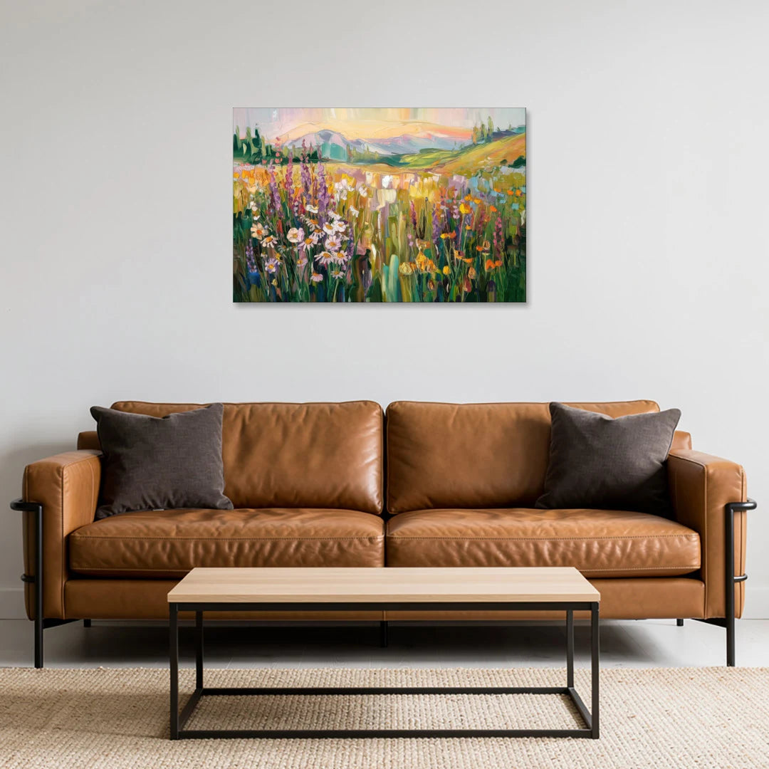 Telluride Summer Wildflowers - Canvas Wall Art - Sofa - 36x24