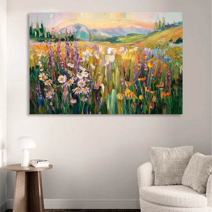 Telluride Summer Wildflowers Sitting Room - Canvas Wall Art