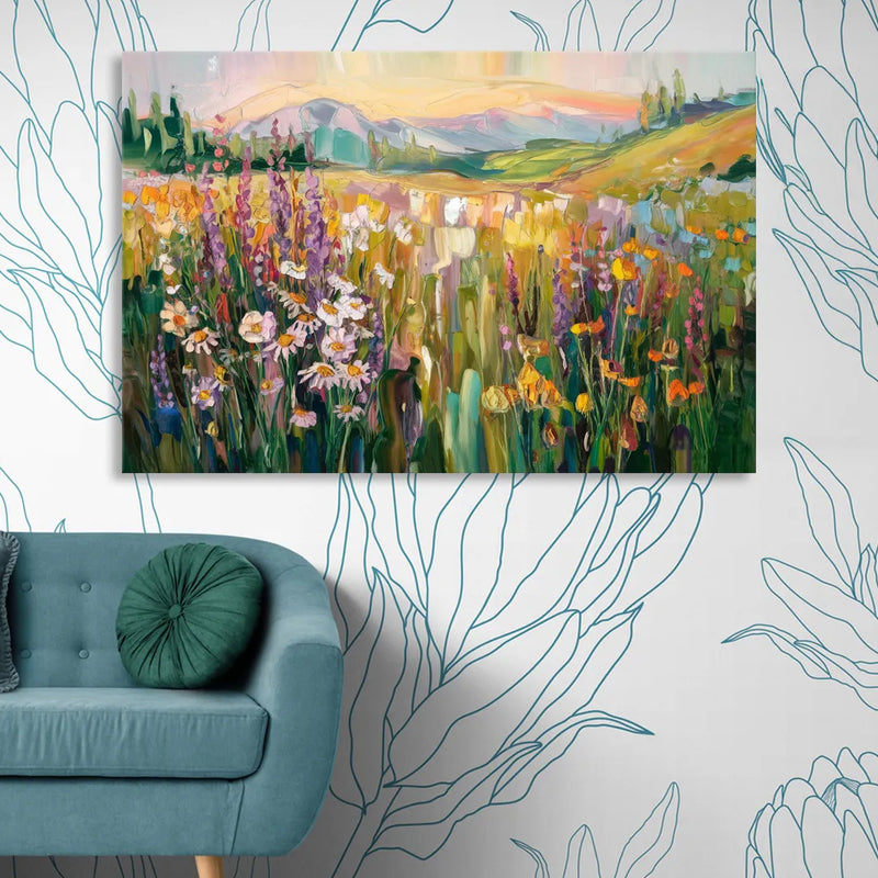 Telluride Summer Wildflowers Living Room - Canvas Wall Art