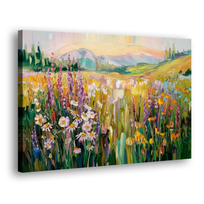 Telluride Summer Wildflowers Side - Canvas Wall Art
