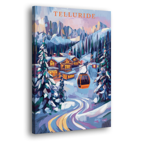 Telluride Winter Wonderland - Canvas Wall Art - Side