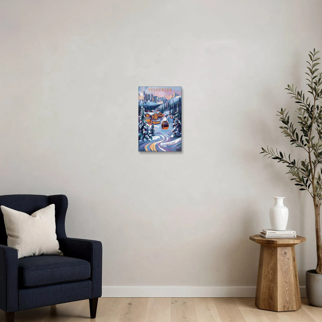 Telluride Winter Wonderland - Canvas Wall Art - Sofa - 12x18