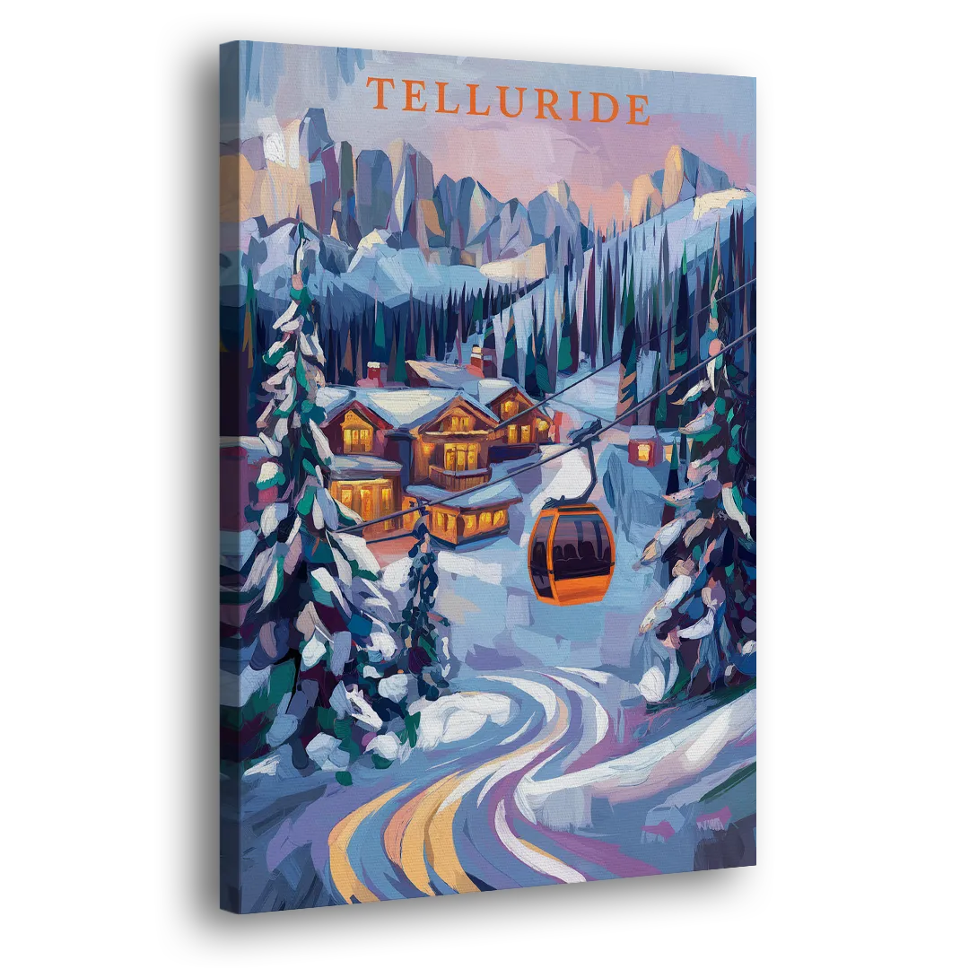 Telluride Winter Wonderland Side - Canvas Wall Art