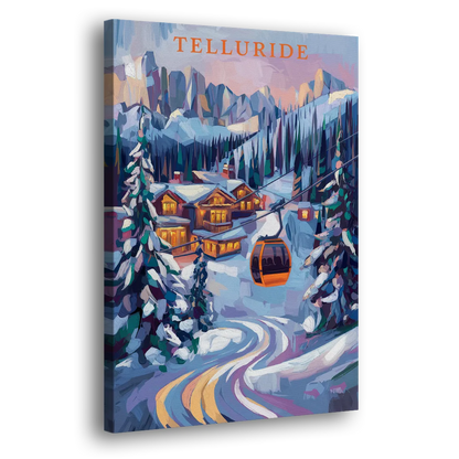 Telluride Winter Wonderland Side - Canvas Wall Art