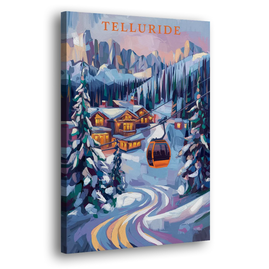 Telluride Winter Wonderland Side - Canvas Wall Art