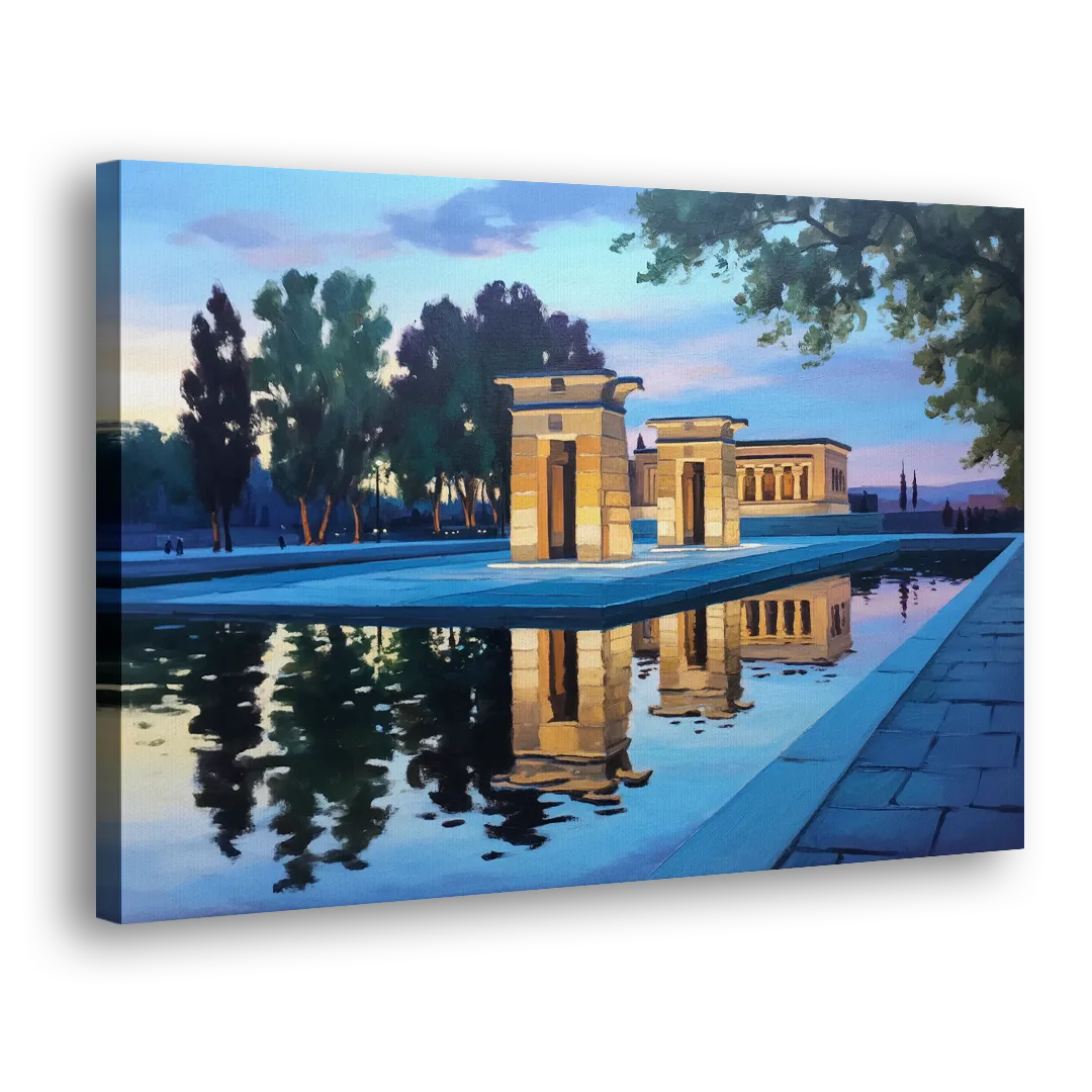 Temple of Debod Twilight Side - Canvas Wall Art