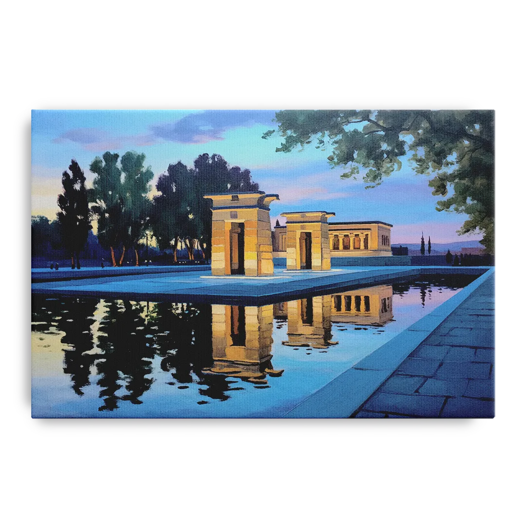 Temple of Debod Twilight Front - Canvas Wall Art
