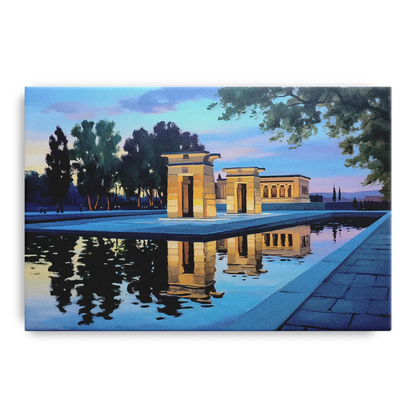 Temple of Debod Twilight Front - Canvas Wall Art