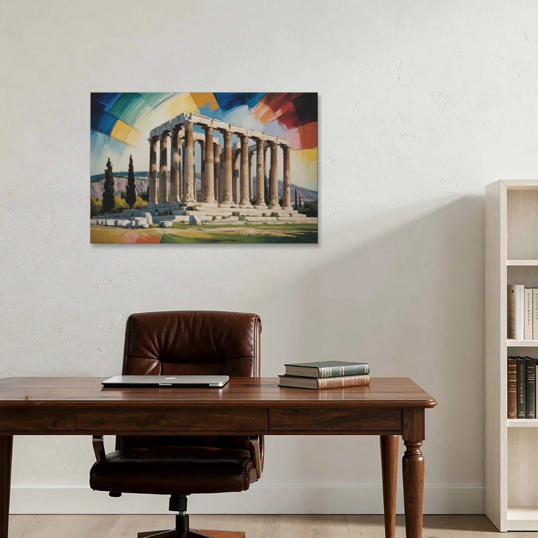 Temple of Olympian Zeus - Canvas Wall Art - Office - 36x24
