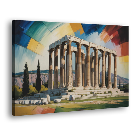 Temple of Olympian Zeus - Canvas Wall Art - Side