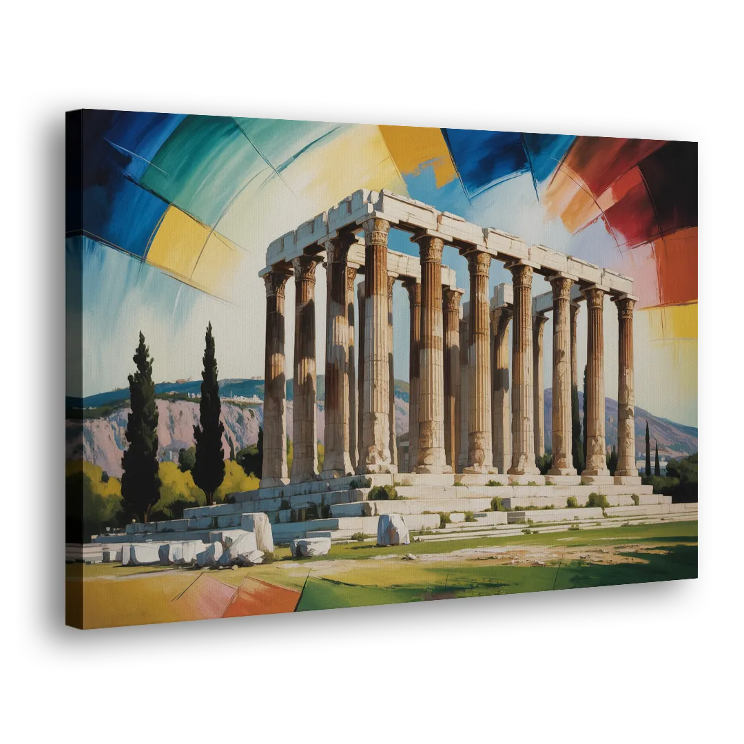 Temple of Olympian Zeus Side - Canvas Wall Art