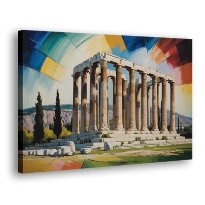 Temple of Olympian Zeus Side - Canvas Wall Art
