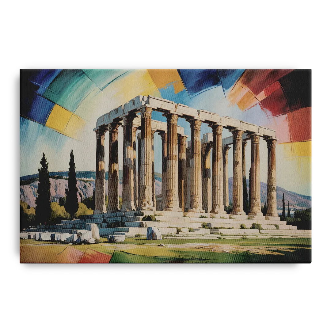 Temple of Olympian Zeus Front - Canvas Wall Art