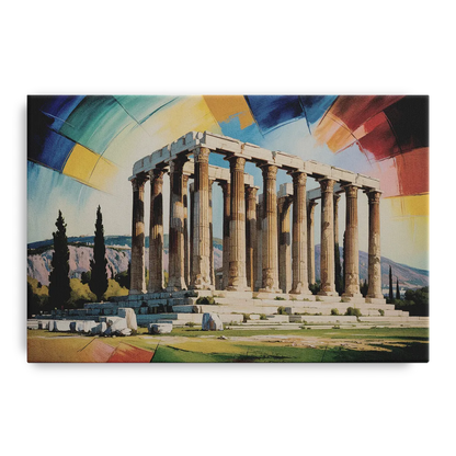Temple of Olympian Zeus Front - Canvas Wall Art