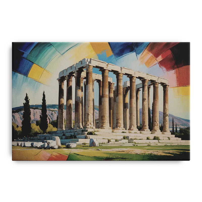 Temple of Olympian Zeus Front - Canvas Wall Art