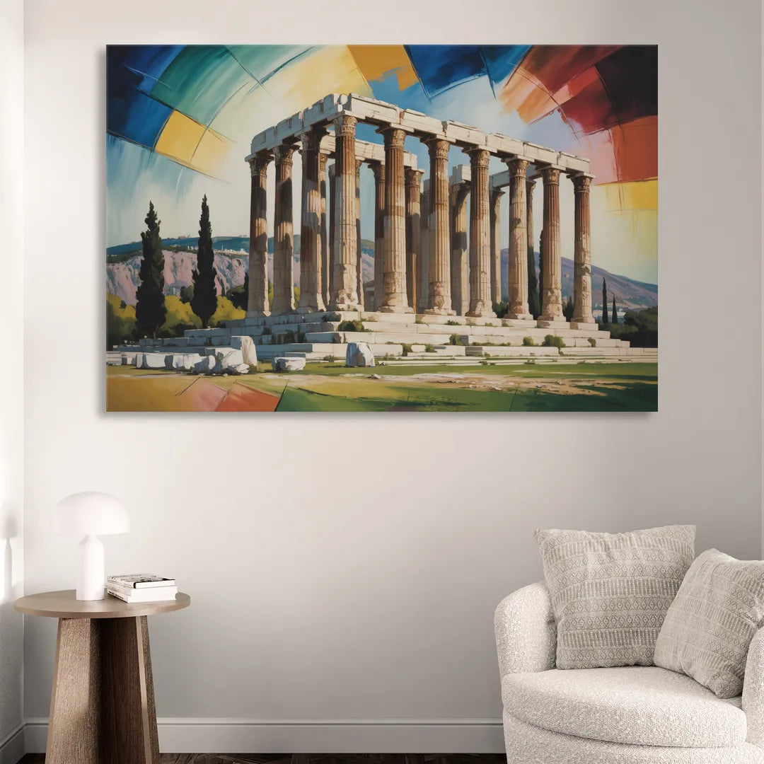 Temple of Olympian Zeus Sitting Room - Canvas Wall Art