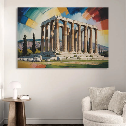 Temple of Olympian Zeus Sitting Room - Canvas Wall Art