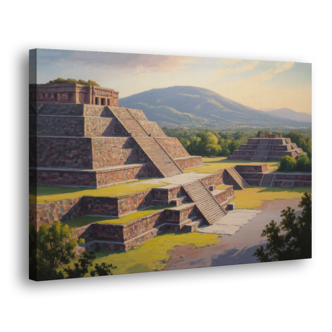 Temple of Quetzalcoatl - Canvas Wall Art - Side