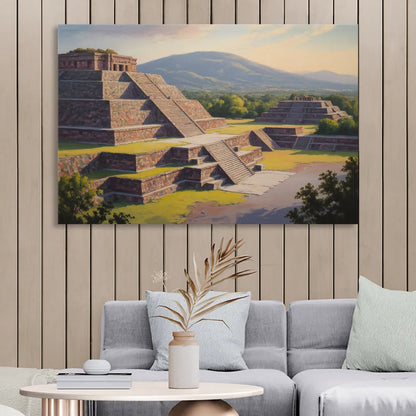 Temple of Quetzalcoatl Living Room - Canvas Wall Art