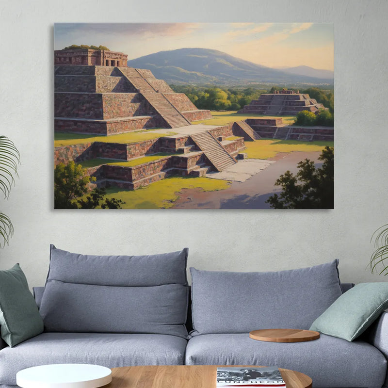 Temple of Quetzalcoatl Sitting Room - Canvas Wall Art