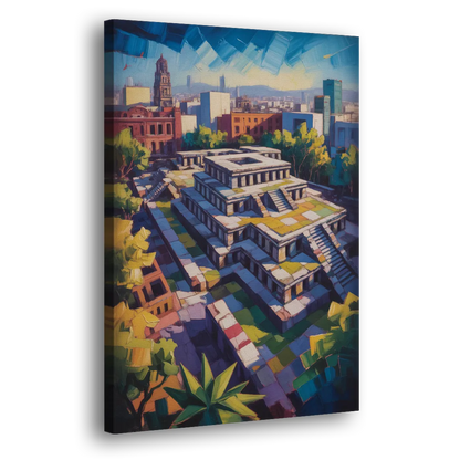 Templo Mayor Ruins Side - Canvas Wall Art
