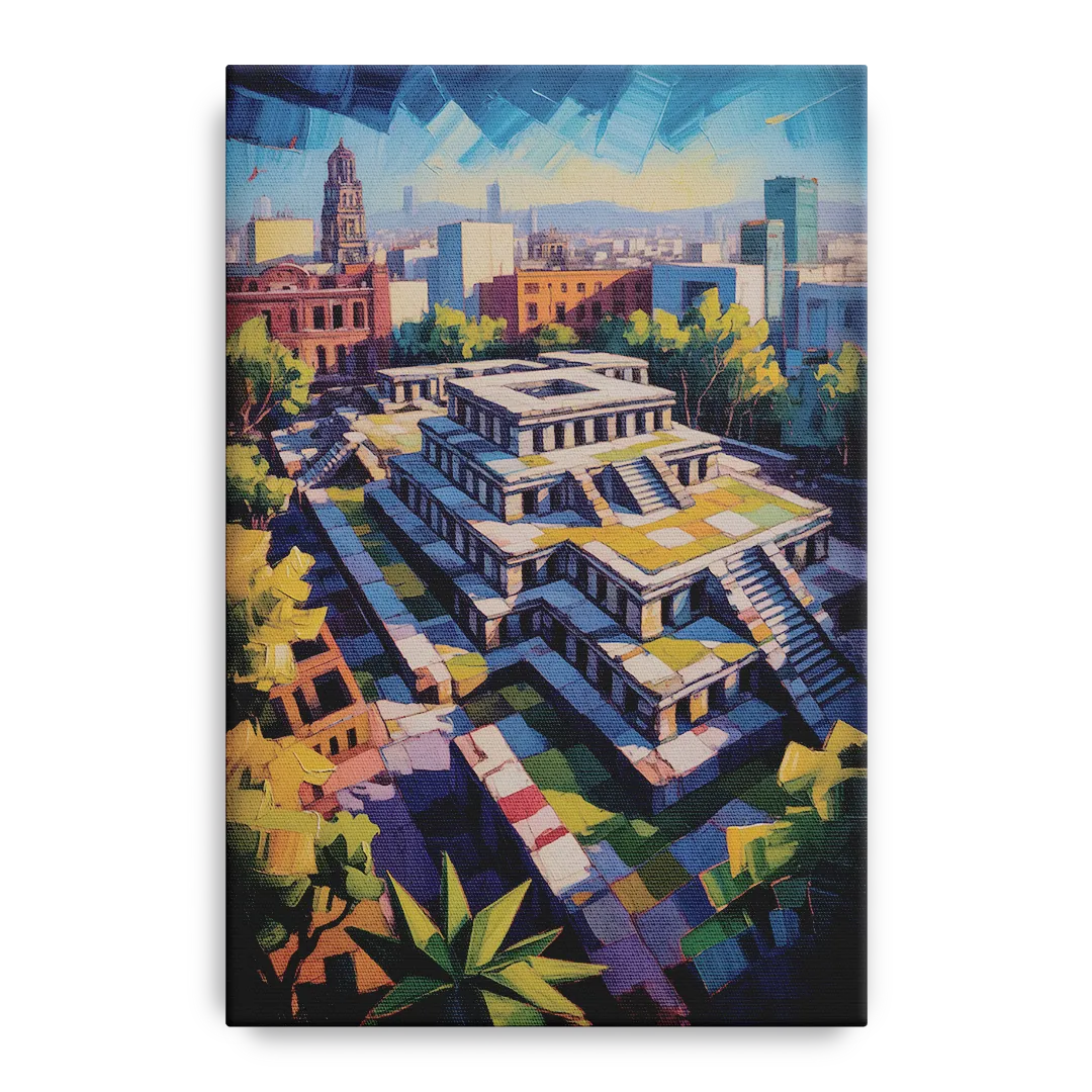 Templo Mayor Ruins Front - Canvas Wall Art
